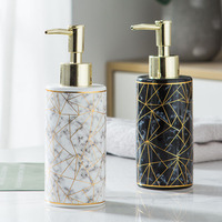 300ml Ceramic Marble Pattern Bottle Foam Pump Bottle Cleaning Bottle Hand Sanitizer Shampoo Dispenser Soap Liquid Bottle