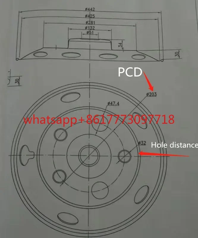 트럭&버스 16인치 스테인리스 스틸 휠 커버 유니버설 16인치 허브컵 외장 액세서리