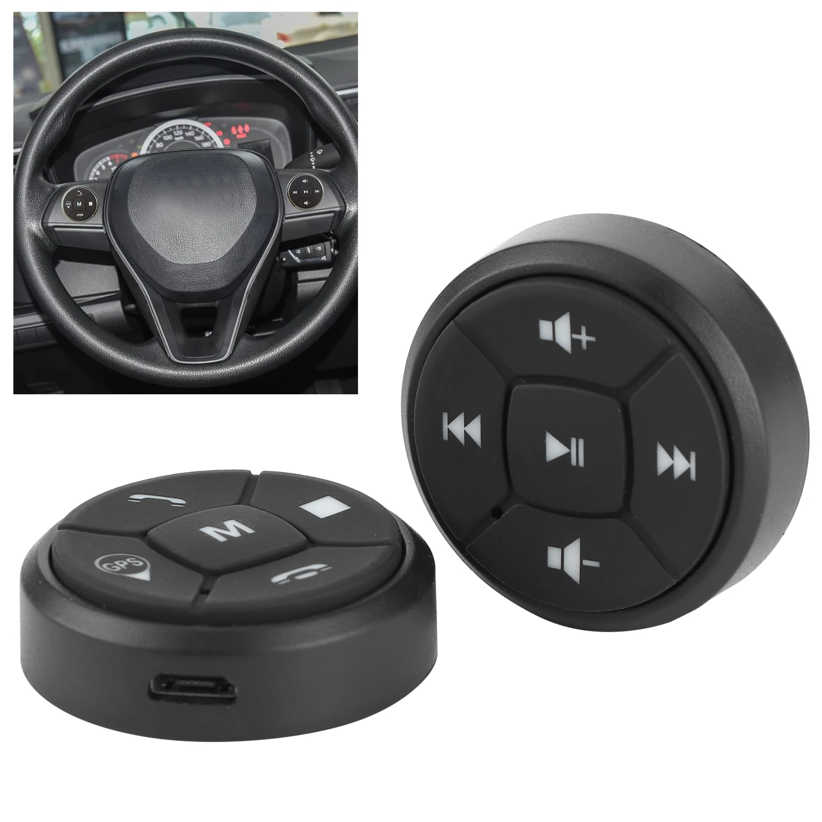 

Car Steering Wheel Wireless Steering Wheel Control Button Volume GPS Wireless Controller Steering Wheel Button Controller
