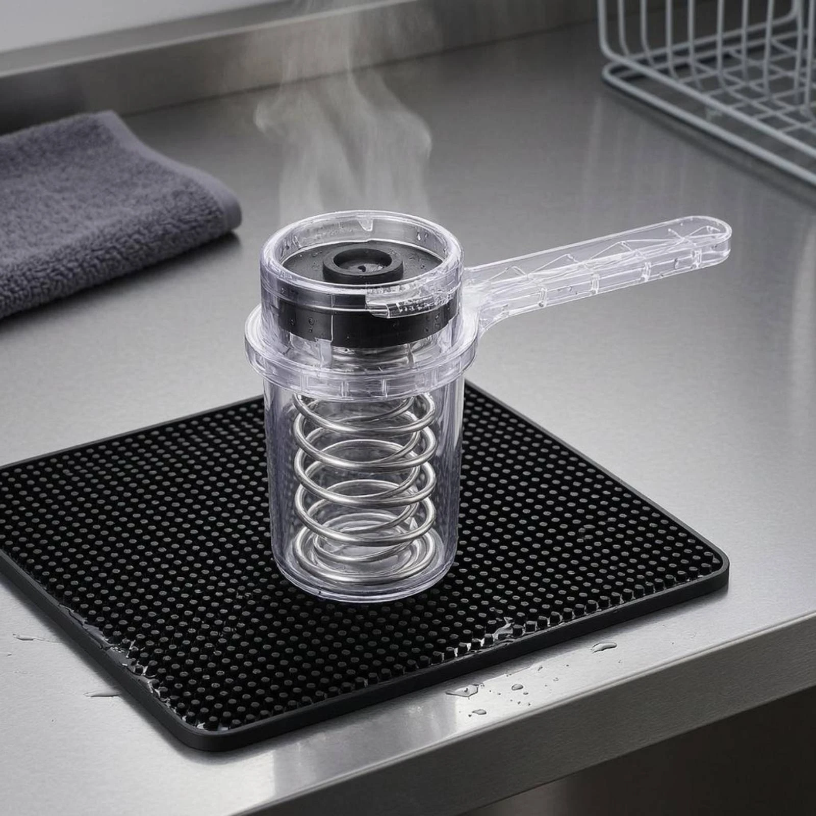

E61 Brew Head Cleaner Metal Coil Espresso Machine Backflush Tool Backflush Cleaning Tool Cylindrical Brew Head Cleaner