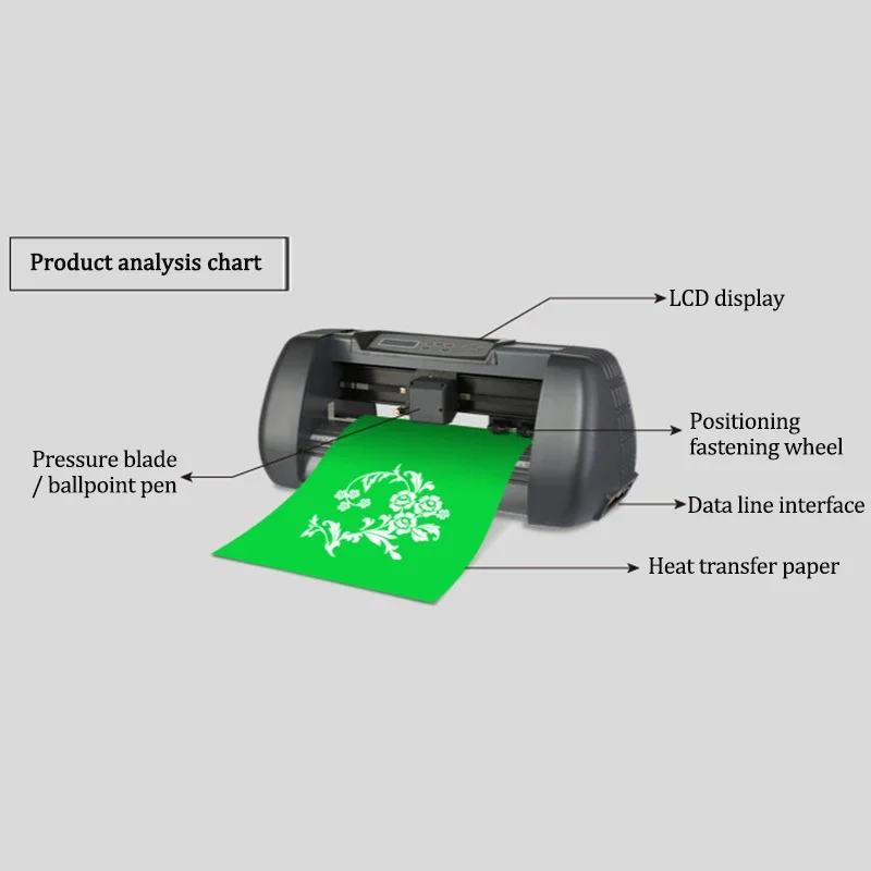 SK375 Small Desktop Cutting Machine Cad Engraver Precision High-Speed Computer Plotter With Internal Memory USB Interface