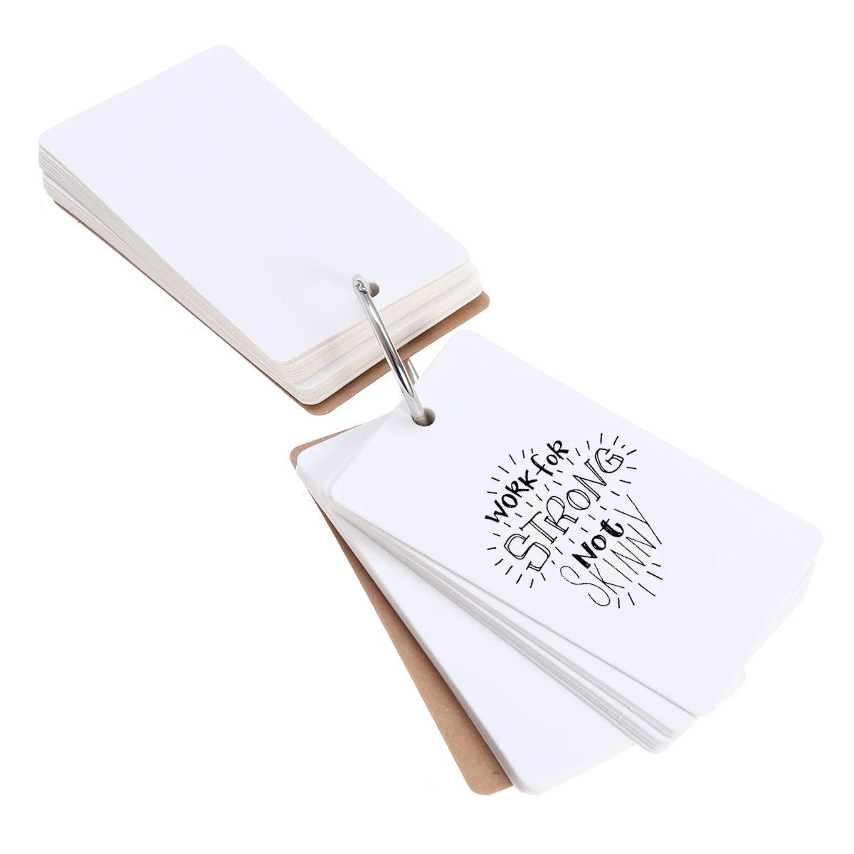 

300 Pages Flash Note Cards Kraft Paper Index Sheets with Single Hole Punch for Studying Home School Office DIY Greeting Card