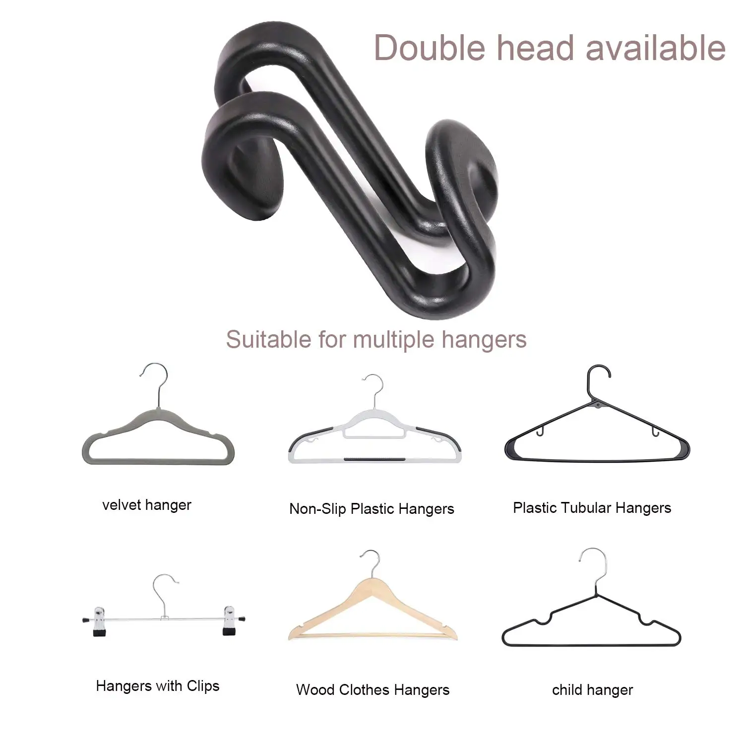 Clothes Hanger Connector Hooks, 30 Pcs Multi-Level Cascading Hanger Hooks, Plastic Heavy Duty Cascading Mini Hooks for Velvet