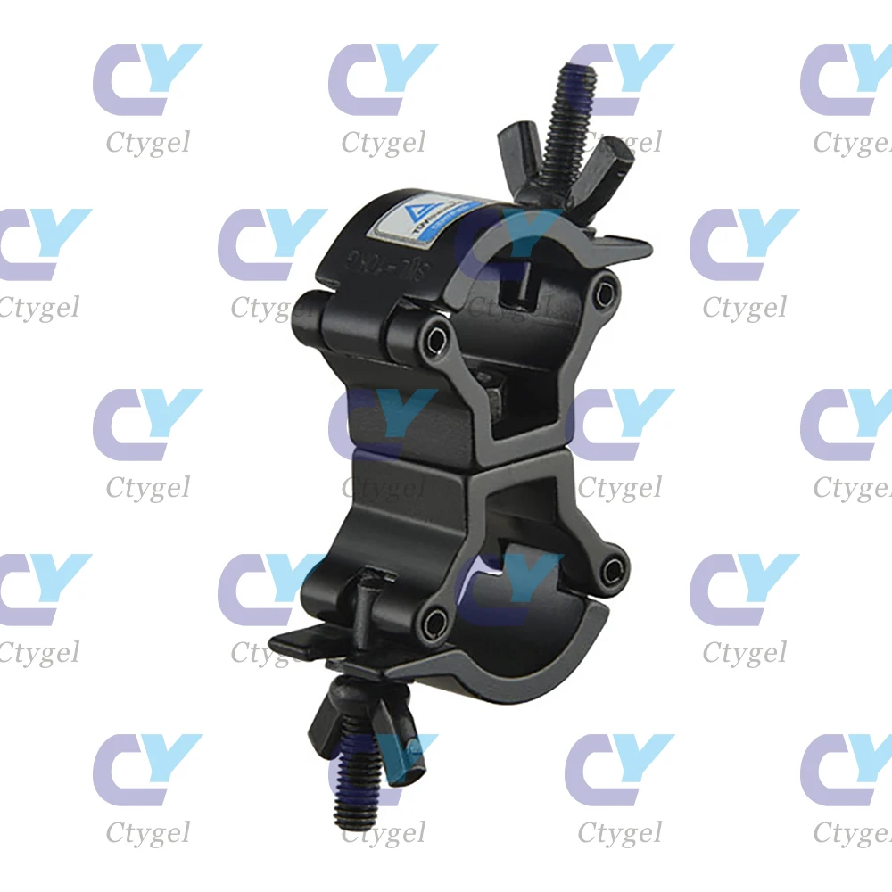 1pcs Mini Swivel Clamp Truss Aluminum Stage Lighting Mounting Hook DJ Quick Realease Clamp Coupler SWL50KG fits for 32-35MM Tube