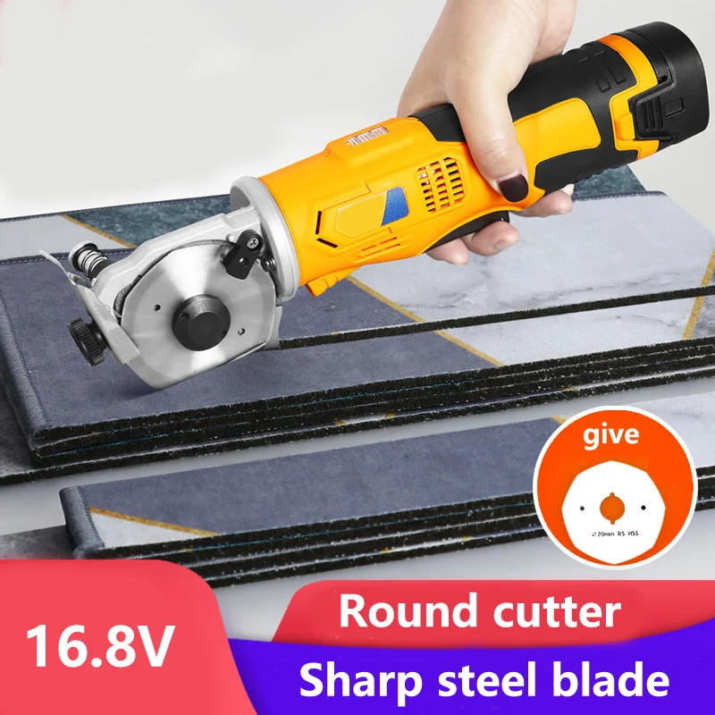 

16.8V Electric Scissors Carpet Hand-held Cutting Cloth Machine Electric Round Scissors For Fabric Leather Cloth Sewing