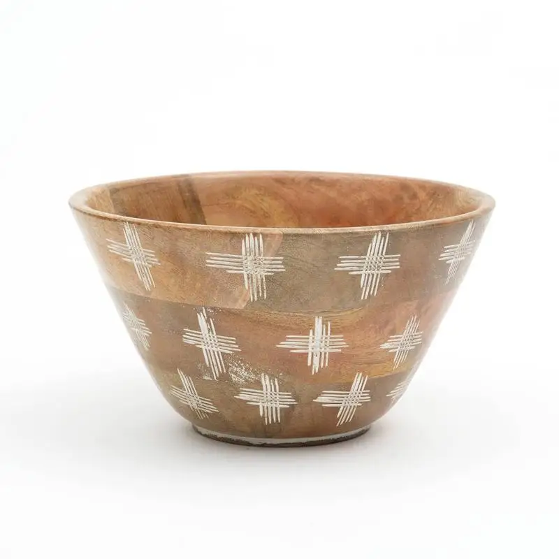 

Handmade Mango Wood Bowl - Decorative & Functional Kitchenware, Ideal for Serving Fruits, Snacks & More, Unique Artisan Design