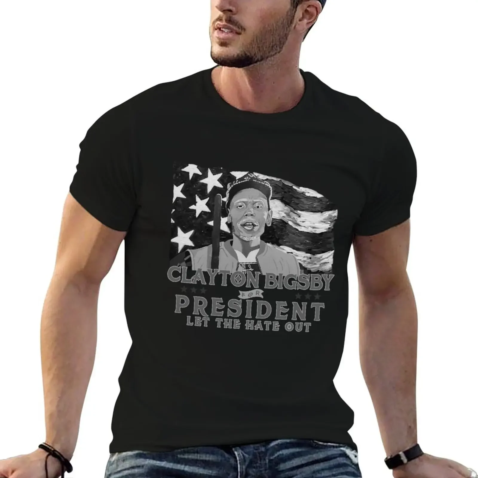 Clayton Bigsby For President T-Shirt korean fashion oversized t shirt graphic tee shirt men graphic t shirts