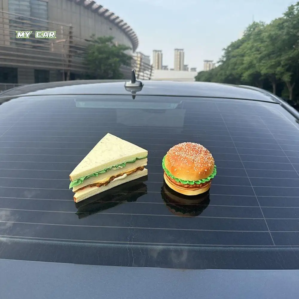 

Настольная фигурка DIY Гамбургская автомобильная наклейка креативная самоклеящаяся декоративная наклейка для автомобиля 3D милая автомобильная наклейка бургер орнамент холодильник