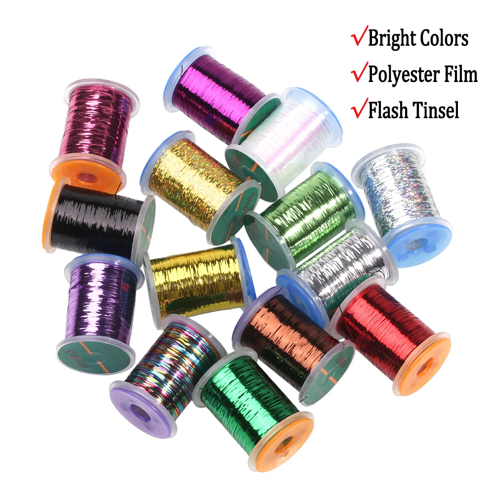 1pc 0.3mm Holographic Flash Tinsel Flat Mylar Tinsel Fly Tying Material For Midge Nymphs Dry/Wet Flies Trout Fishing Lure - view 4