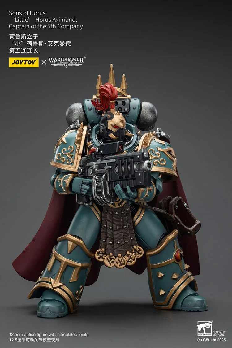 JOYTOY Warhammer "The Horus Heresy" Sons of Horus 'Little'Horus Aximand, Capitano della 5a Azienda Action Figures Doll Collect