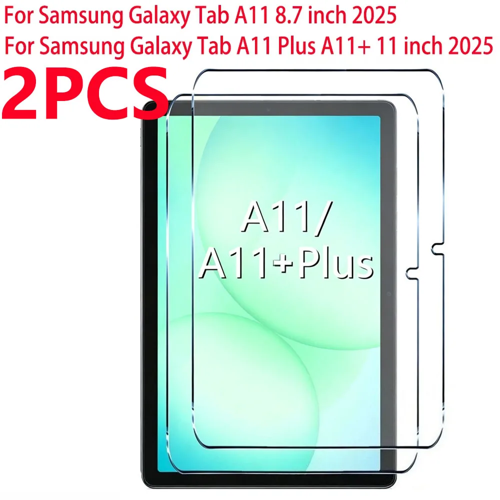 Image of 2 Stück für Samsung Galaxy Tab A11 Plus A11+ Panzerglas Displayschutzfolie für Galaxy Tab A11 8,7 Zoll 2025 Zubehör
