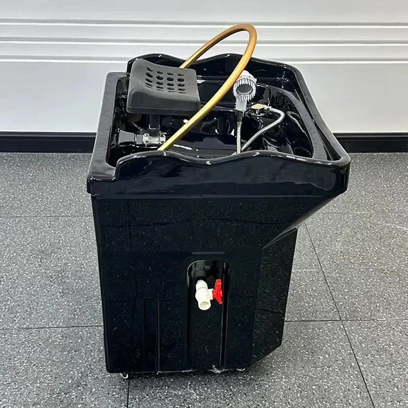 Przenośny japoński spa do głowy, basenik spa, tajski masaż z cyrkulacją wody, łóżko do mycia włosów z urządzeniem do parowania, salon fryzjerski