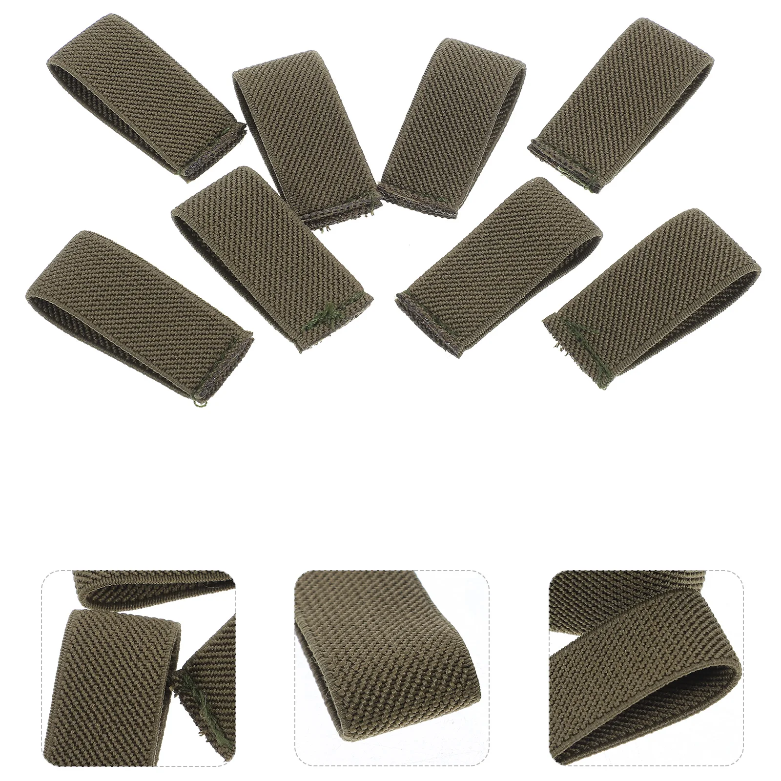 

8 Pcs Wide Shoulder Straps Belt Anchor Men's Waist Elastic Nylon Keepers for Duty