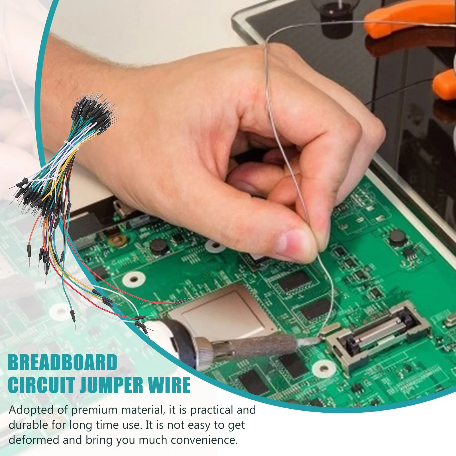 

2 Bundles Breadboard Jumper Wire Kit for Circuit Prototyping Reusable Easy Connect Male Female Pin Assorted Wire Set