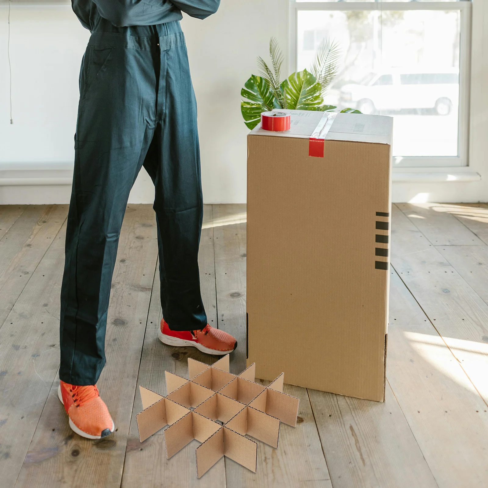 6pcs Cardboard Divider Shipping Box Corner Protectors For Craft Storage Organizer Grid Packaging Box Protector Transport Corner