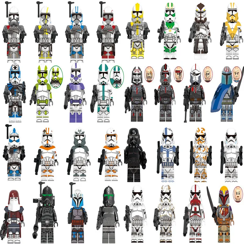 

Hot Toys Star Wars Mini Figures Building Block Mandalorian Commander Doom 501st Imperial Mini Doll Figure Kid Toys Gifts toy