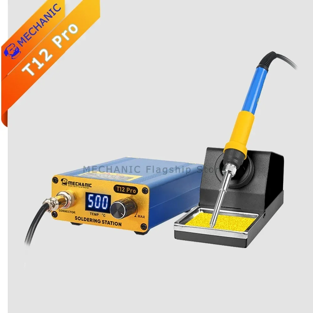 Soldering Stations MECHANIC T12 Pro Mini Digital Display Electric Soldering Iron Adjustable Temp Anti-static Welding  Tool