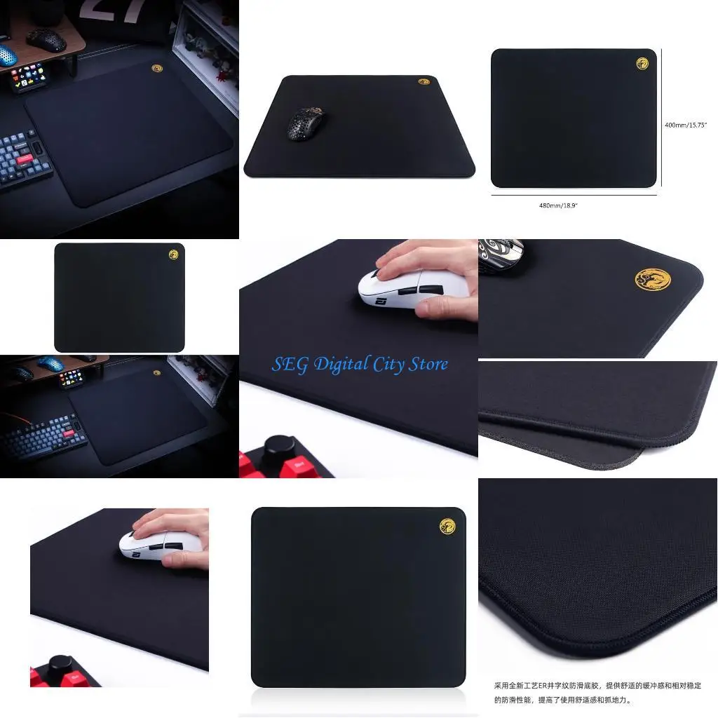 

U75B 480 × 400x6 мм Mousepad Esports Gaming Pad Гибкий резиновый коврик