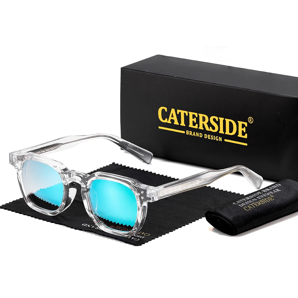 CATERSIDE Herren Retro Quadratische Sonnenbrille Hochwertiges Luxus-Design Sonnenbrillen Damen Fahren Reisen Strand Sommer Stilvolle Brille UV400 – Detail 3
