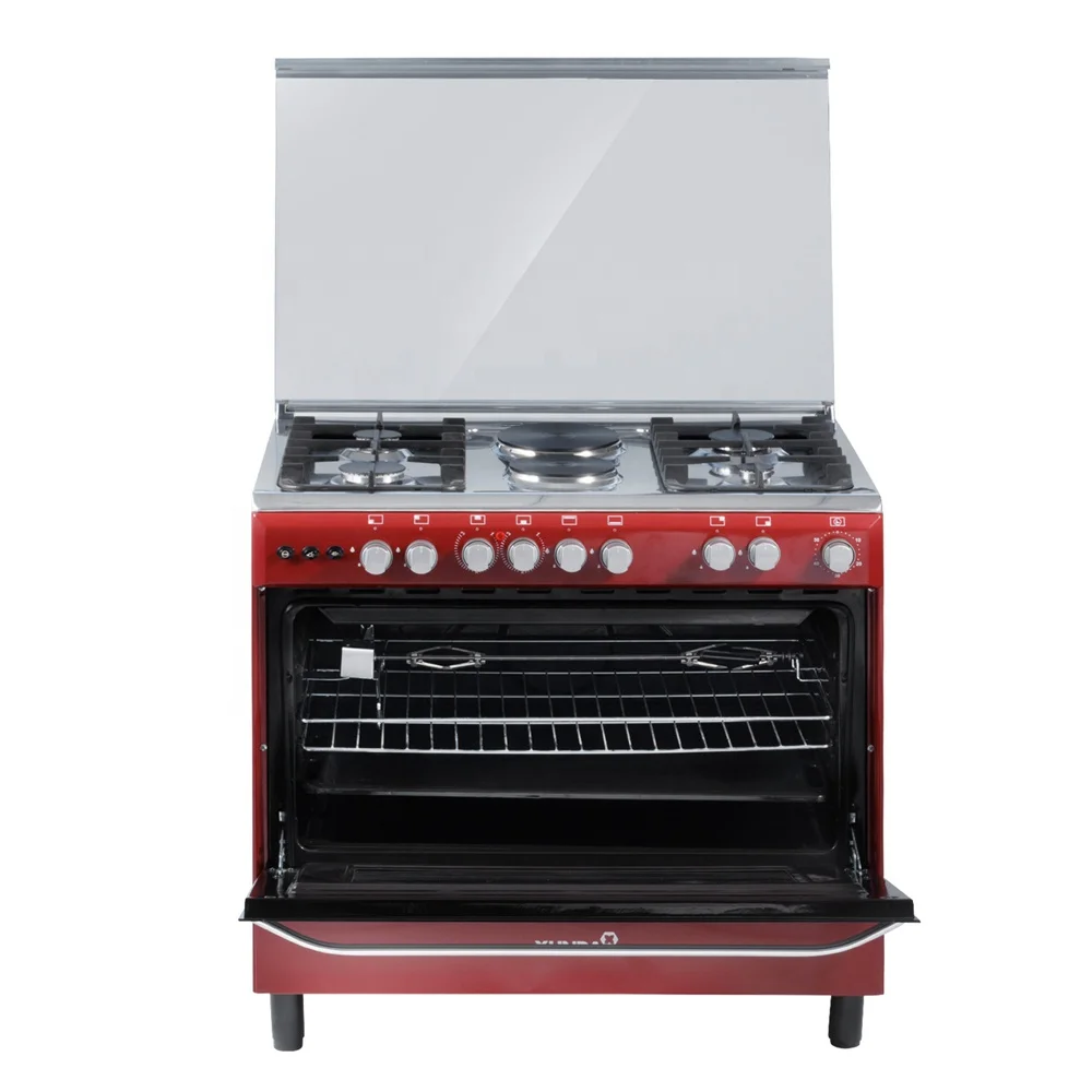Freestanding Cooker Cooking Range Cooker 4 Burner Stoe and 2 Plate With Oen