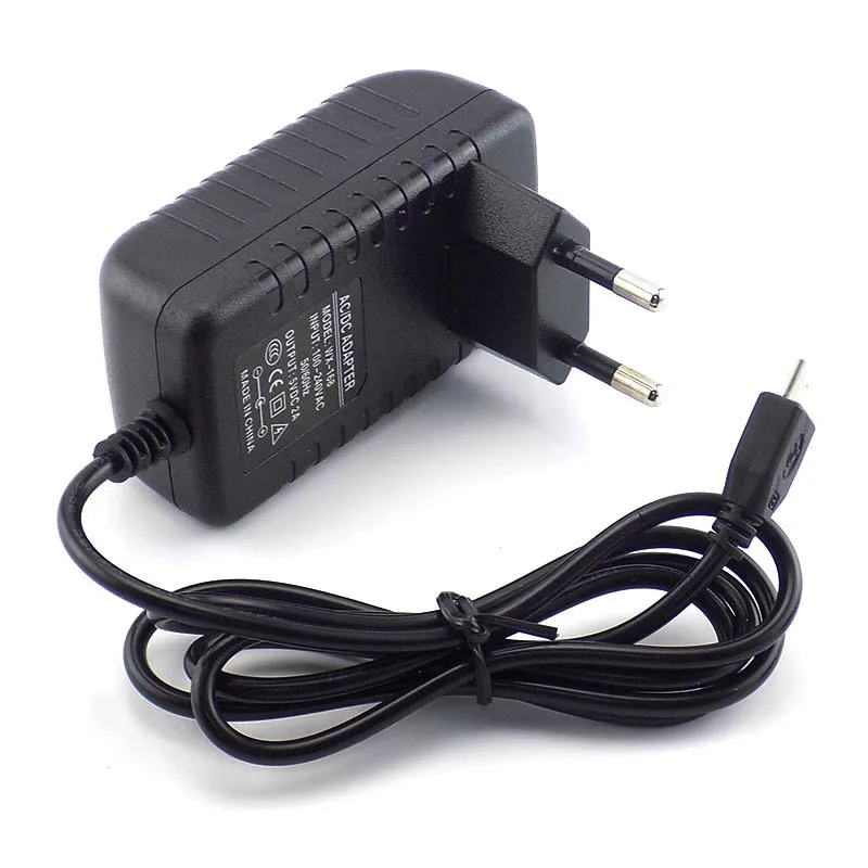 Adaptador de fonte de alimentação para câmera micro usb, ac para dc 5v 2a 2000ma, saída conversora para cctv iuput 100-240v eua/ue plug l19