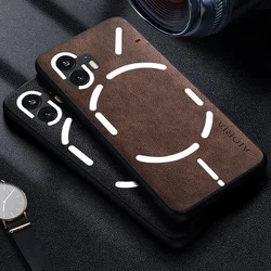 Premium Luxury leather Phone Case for Nothing Phone 2 1 Retro Business Style Solid color cover funda