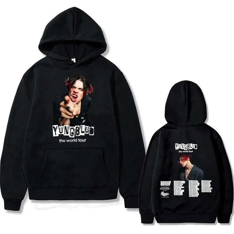 

Rock Singer Yungblud 2023 World Tour Hoodie Autumn Winter Male Vintage Hooded Sweatshirts Men Women Fashion Oversized Hoodies