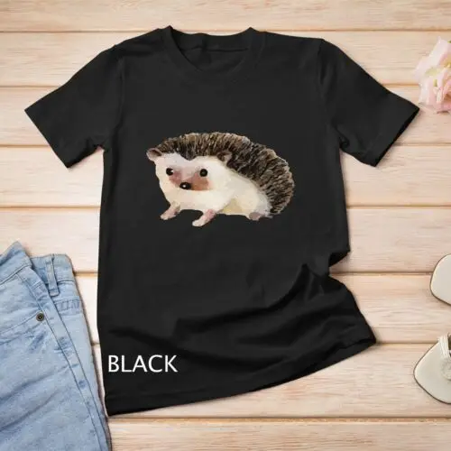 

Cute Watercolor Hedgehog Graphic Tee Shirt Adorable Unisex T-shirt