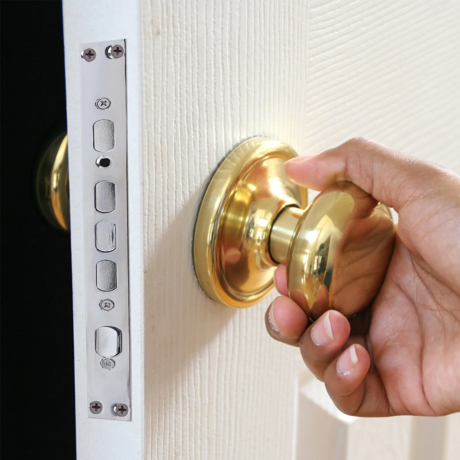 

Anti-Theft Lock Alloy Durable For Single Double Live Function Security Door Hardware Mechanical Vintage Door Accessory