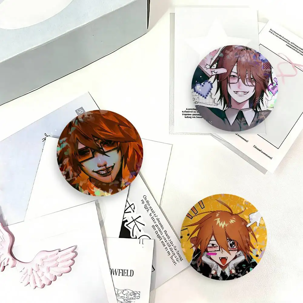 Anime R-ranfren Randal Ivory Laser Badge Creative Brooches Backpack Accessories Make Great Gifts For Friends Children