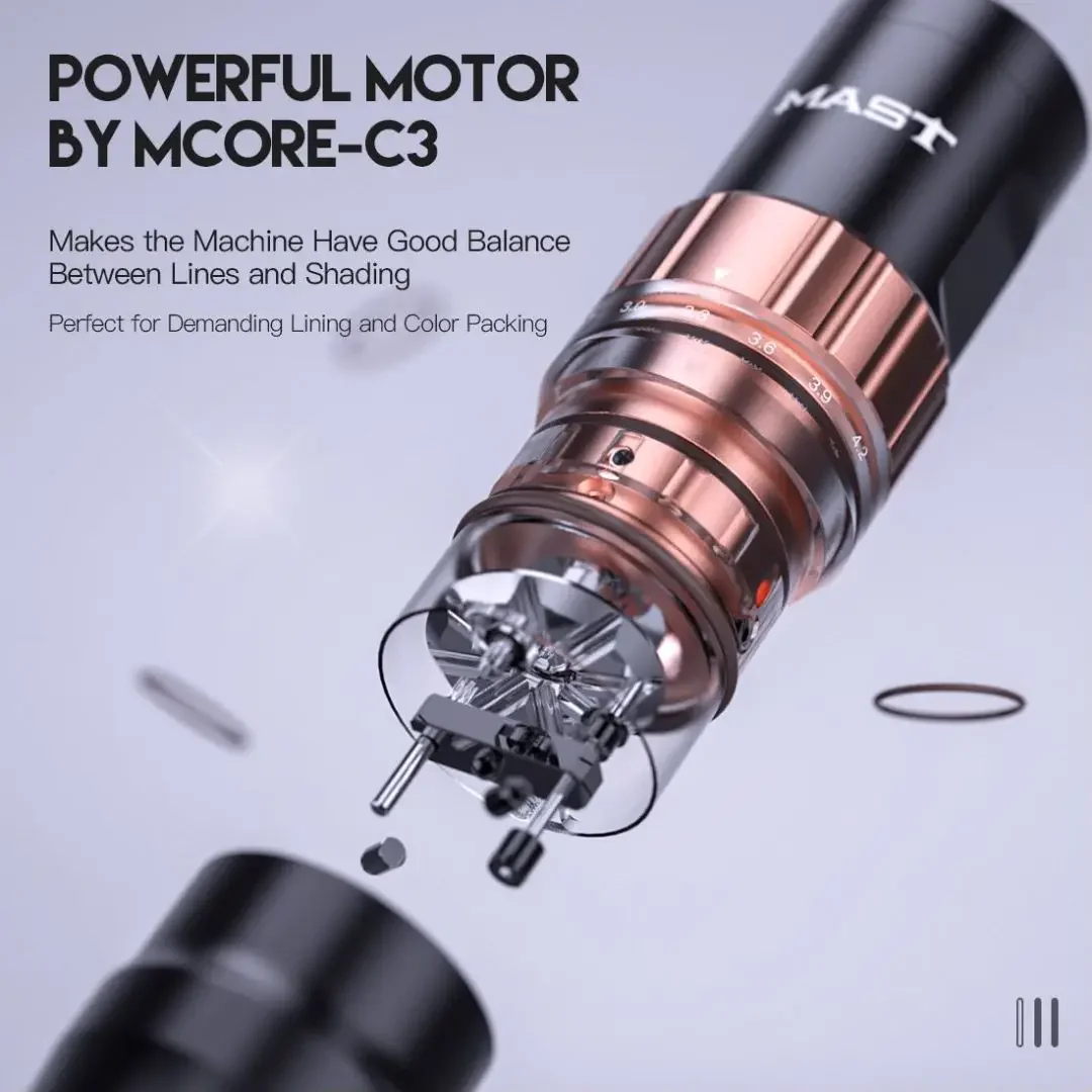 

NEW Mast Fold2 Tattoo 7 Strokes Length 1500mah Mastlabs Tattoo Battery Power Wireless Tattoo Machine