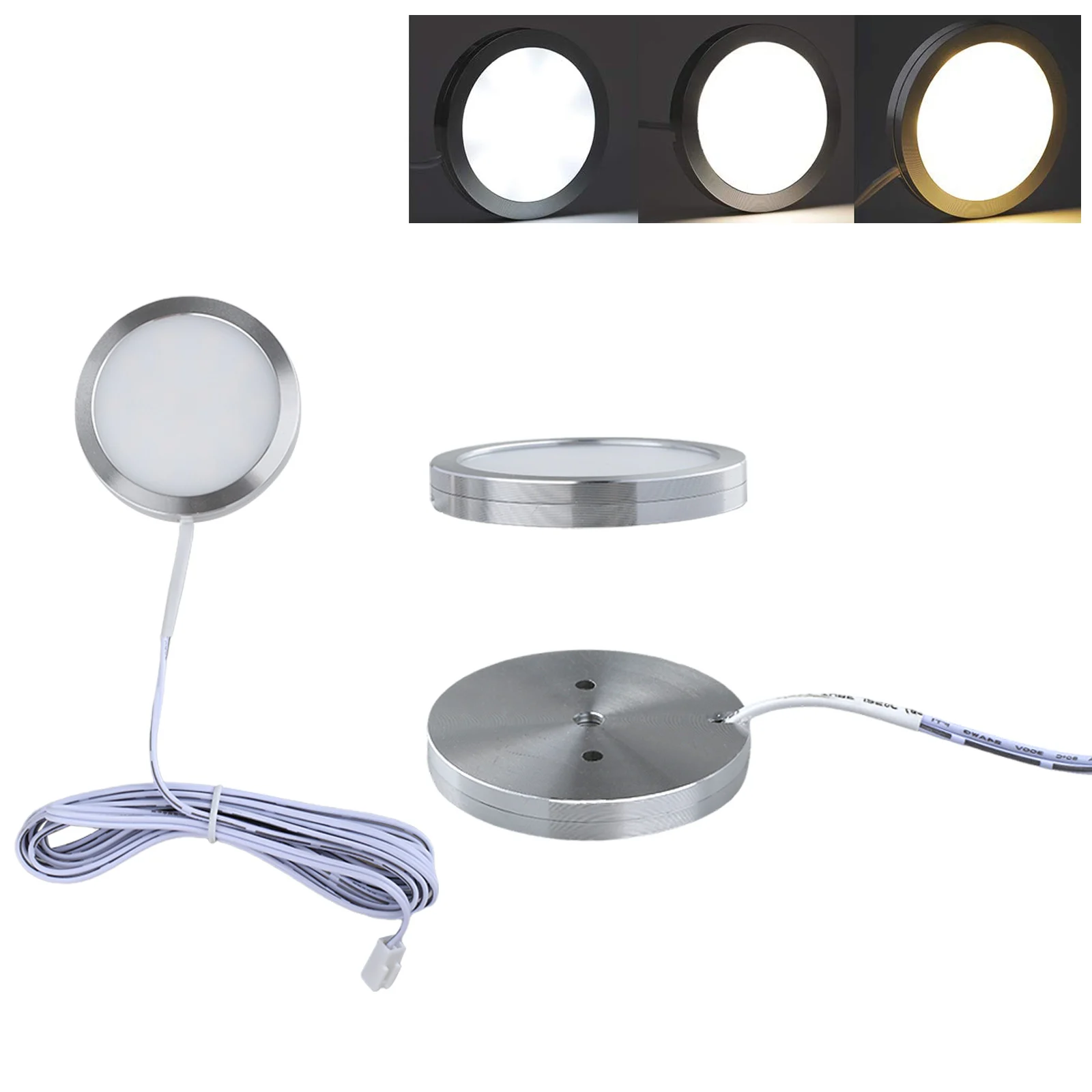 12v Led Cabinet Light 2835smd Slim Ceiling Lamps Spot Lamp Cool Warm Neutral White 3w Lights Dimmable Bulbs Under Closet Surface