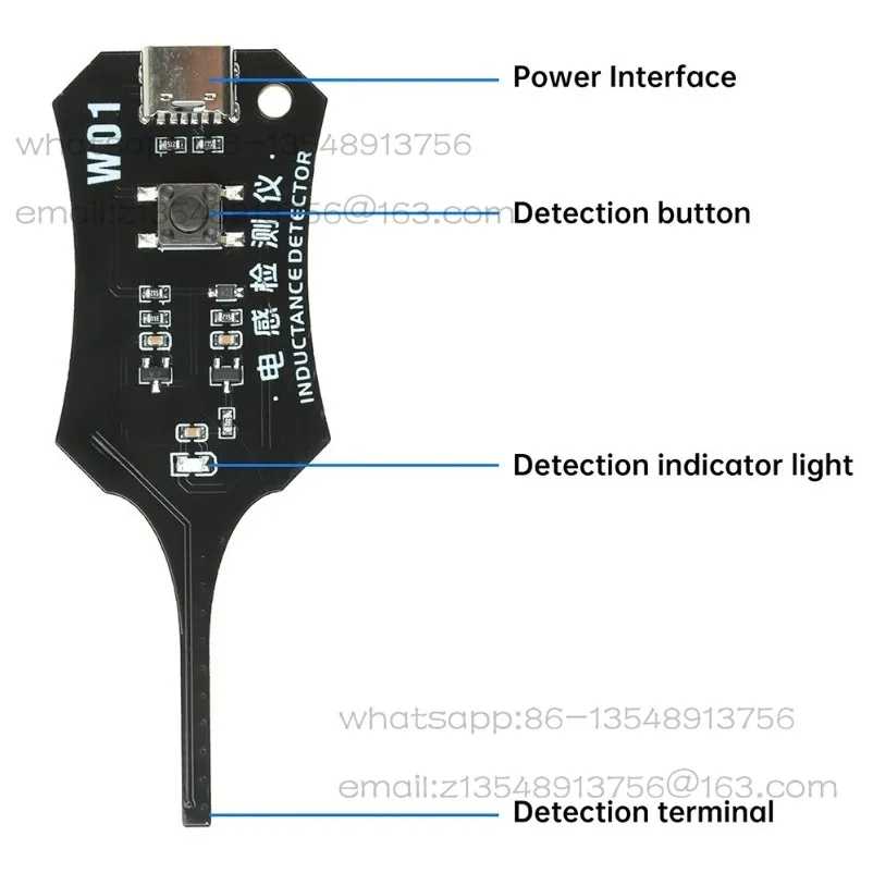 W01 Inductor Detector Tool Motherboard Coil Tester for phone motherboard Repair Electromagnetic Induction Quick Fault Check