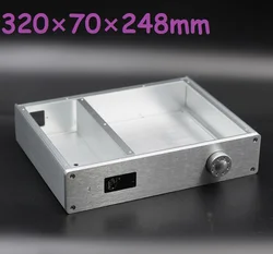 320x70x248mm Hifi amplificatore di potenza telaio fai da te in alluminio anodizzato auricolare carillon Prea Amp alloggiamento guscio divisorio classe posteriore