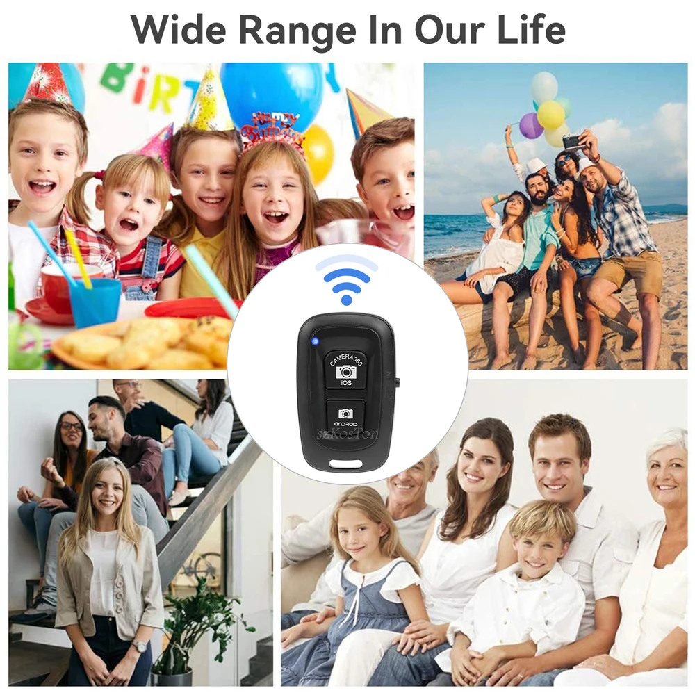 Mini bluetooth-botão de controle compatível sem fio controlador auto-temporizador câmera vara obturador liberação telefone selfie para smartphone