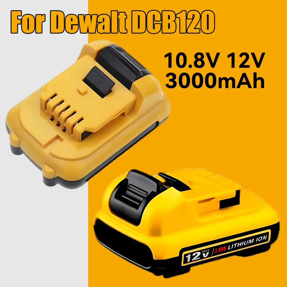 

Replacement for Dewalt DCB120 Lithium-ion Batteries 12V 3Ah Battery DCB123 DCB125 DCB124 DCB122 DCD710 Power Tools Battery