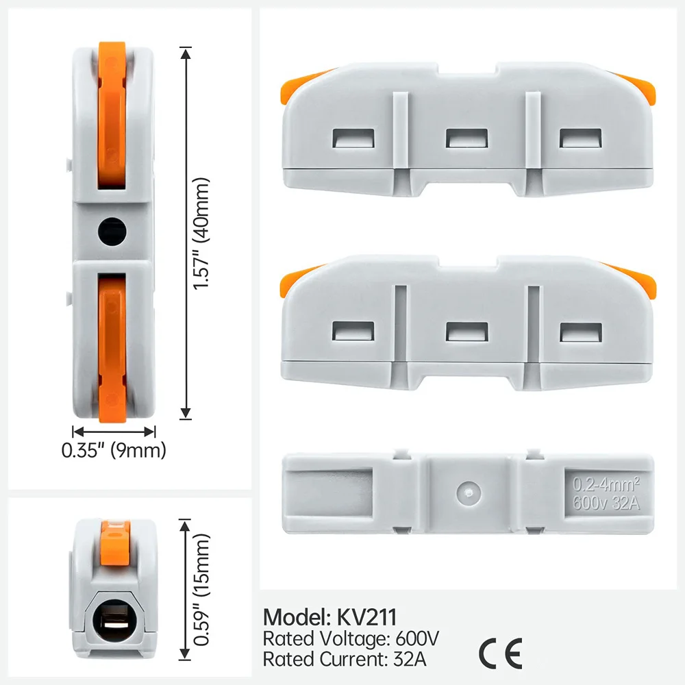 Conector de Cable a tope Multiplex de empalme rápido, bloque de terminales de Cable eléctrico compacto, conectores de cableado doméstico para