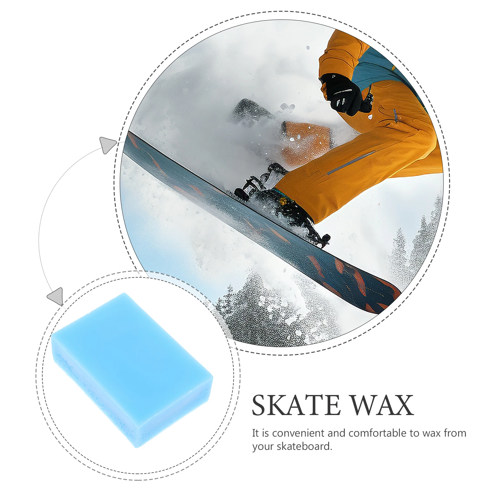 

Snowboard Wax Skate Ski Kit White -8℃＞15℃ Speed Performance Versatile Protects Life Easy Apply Clean Snowboarding