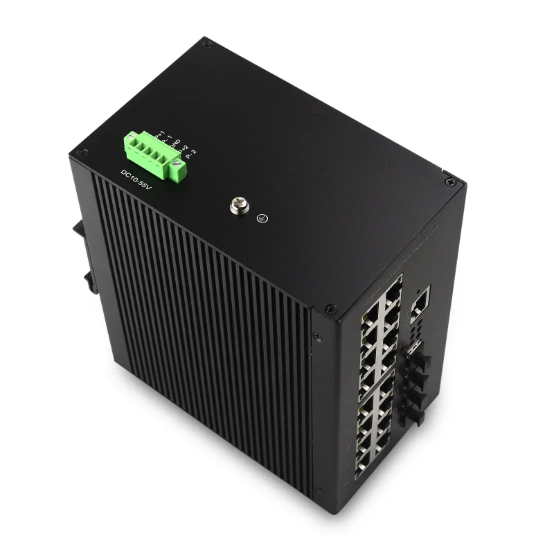 Industrial 16 Ports 802.3at PoE+ Gigabit L2 L3 Managed Din-Rail 4 X 10Gb SFP+ Ethernet PoE Switch