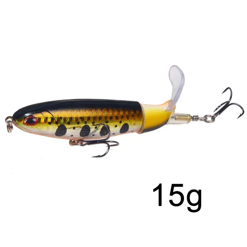 1 Stück 10 cm/14 cm Topwater Angelköder Whopper Popper Künstlicher Köder Harter Plopper Weicher rotierender Schwanz Angelgerät Angelköder