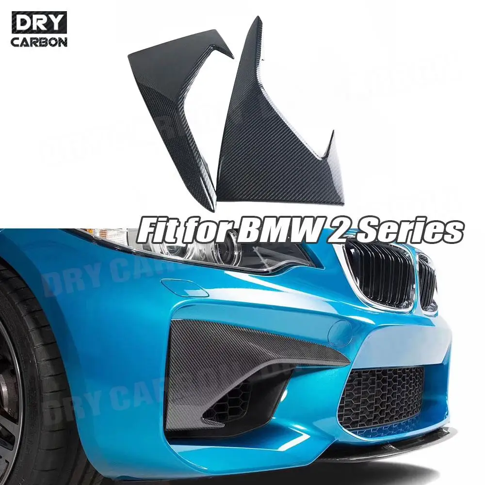 

Carbon Fiber Front Bumper Foglamp Splitters Apron Flaps Canards for BMW 2 Series F87 M2 Coupe 2016 2017 2018 Car Accessories