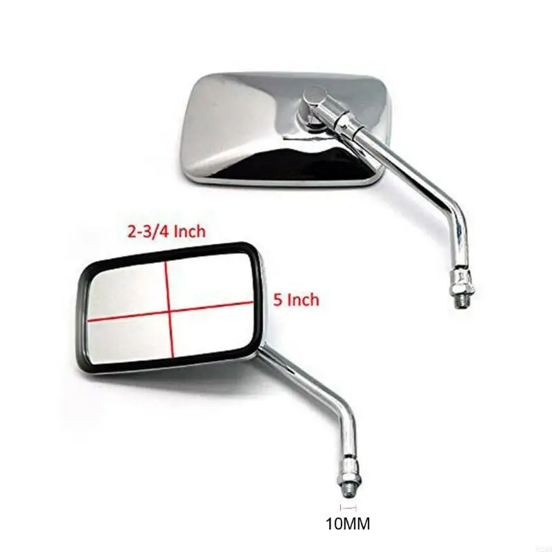 92MD Motorcycle Rearview Side Mirror Universal Square Retro Modified For Shadow VT VT1100 VT750 VT600 VF750 750