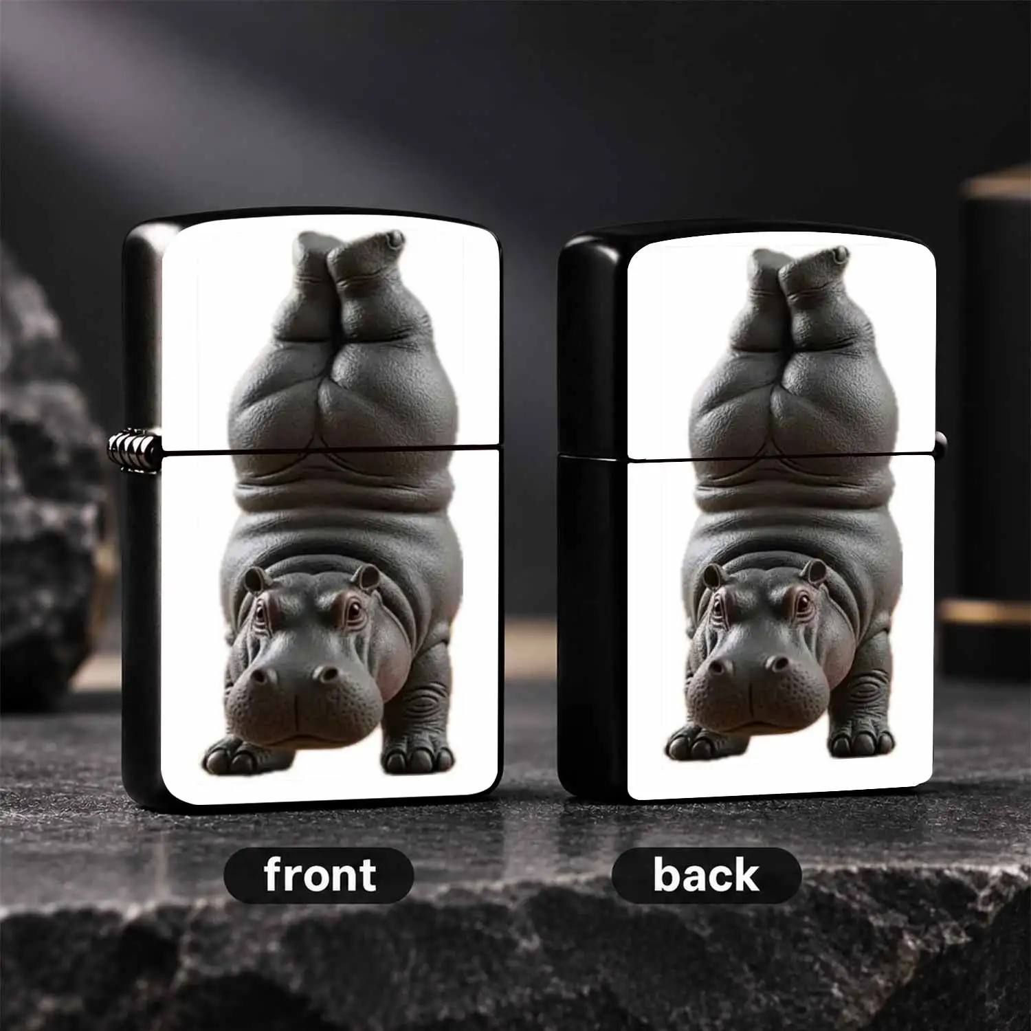 Creative Funny Yoga Hippo Lighter Cute Chubby Inverted Hippo Sculpture Style Igniter Unique Novelty Artistic Desktop Decor Versatile Practical Accessory For Daily Use Gifting Party Camping Home And Outdoor Scenarios A Humorous And Interesti