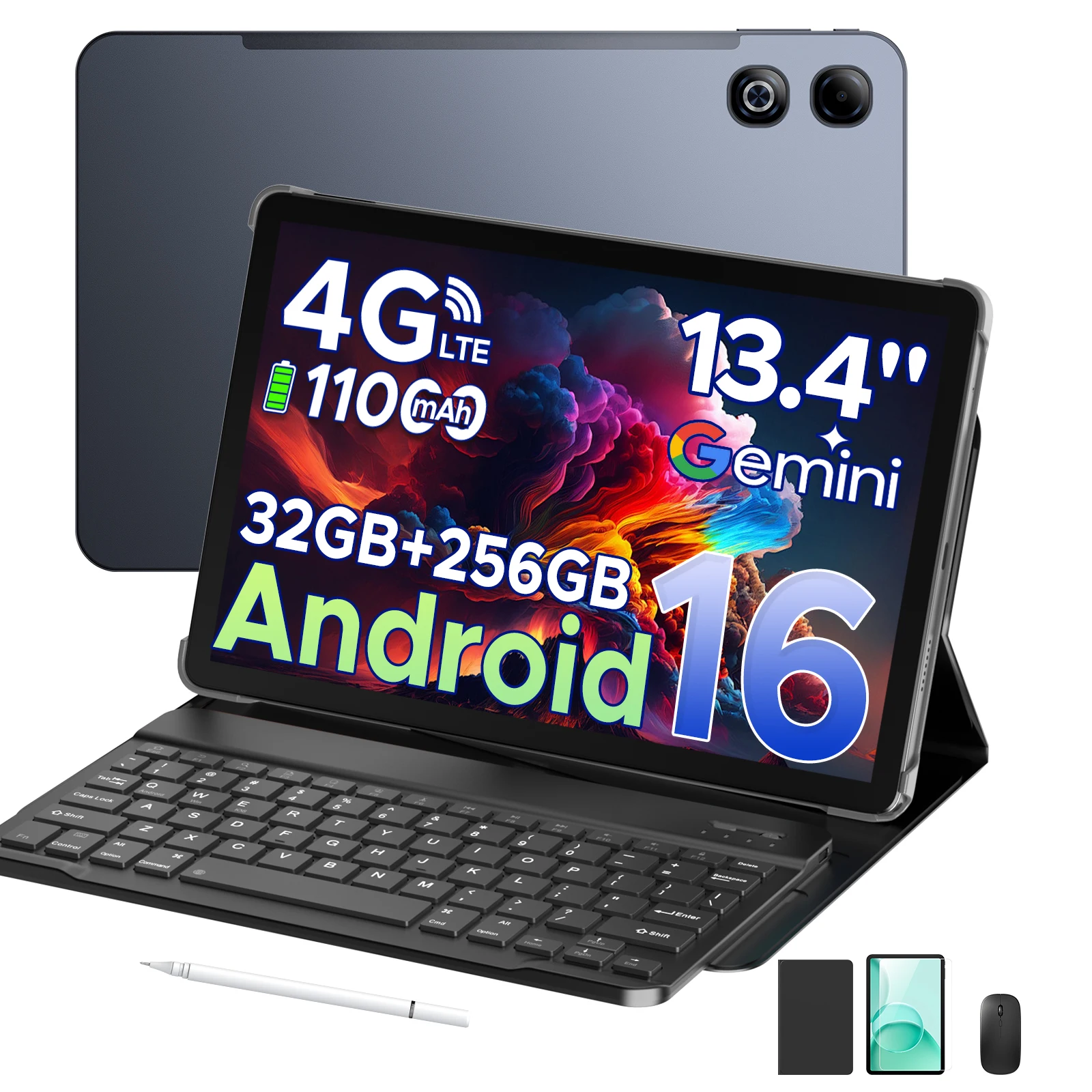 DOOGEE Tab G6 Max Tablet PC Android 16 13.4'' Display 32GB RAM(6GB+26GB) 256GB ROM 11000mAh Battery UNISOC T7280 Dual Speakers image 3