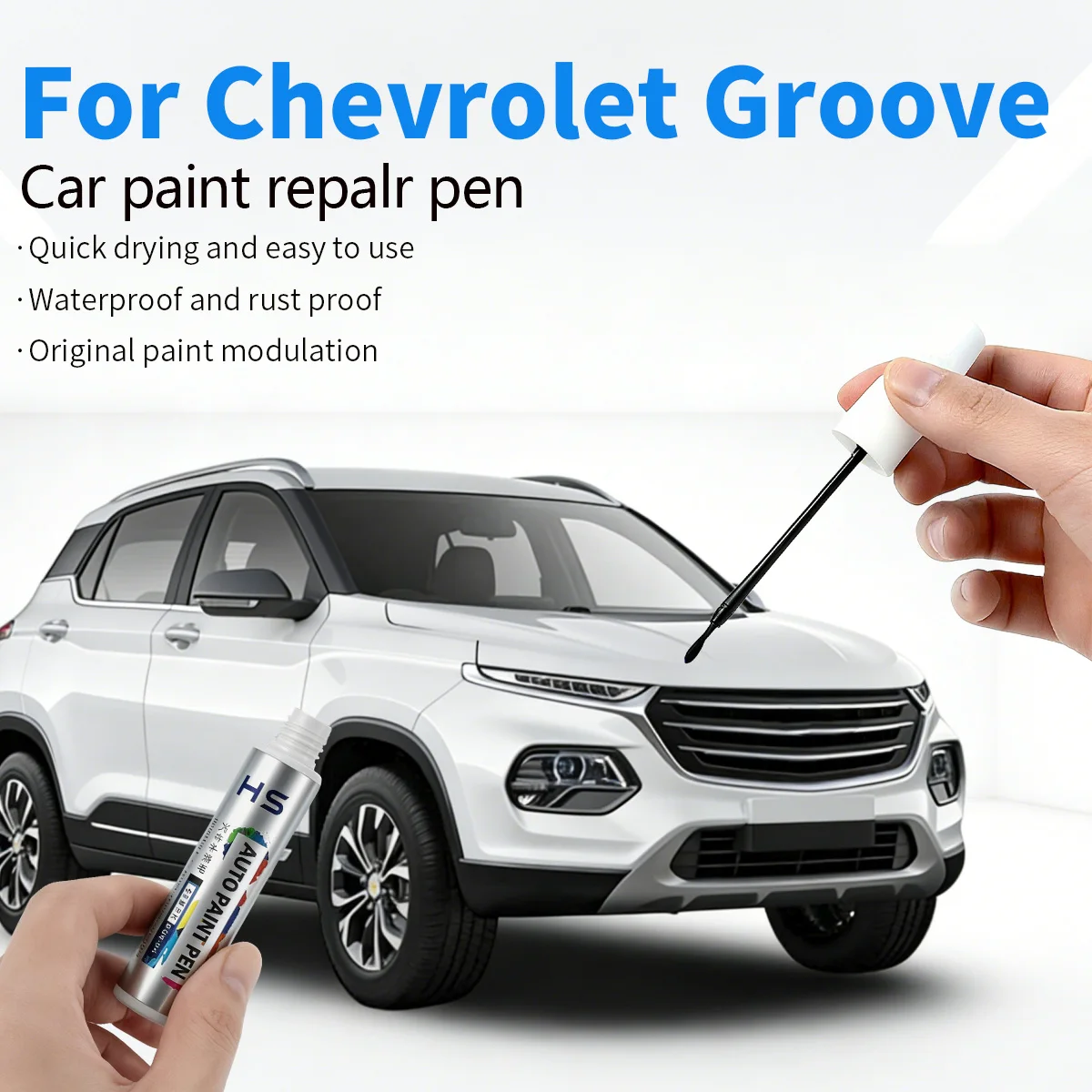 

Ручка-корректор для ремонта автомобильной краски Chevrolet Groove 2020-2025: аксессуары для устранения царапин, цвета: белый, синий, металлик, красный, серебристый