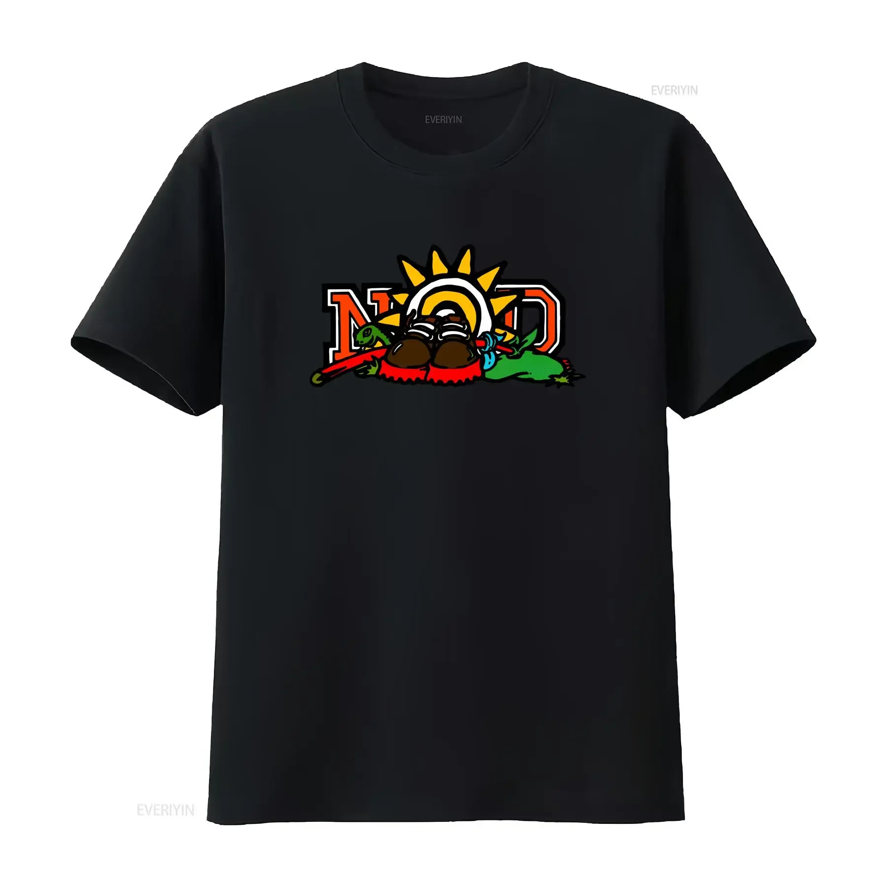 New Deal skate sunset retro 90s skateboarding T Shirt vintage Washed graphic streetwear Stretched homme Stylish Casual Unisex