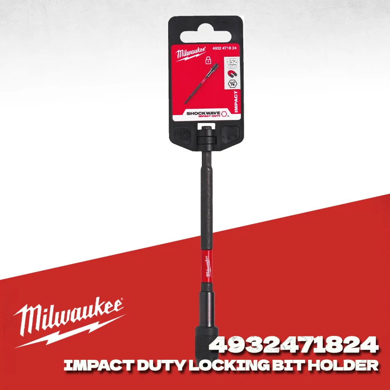 Milwaukee 4932471824 SHOCKWAVE 152mm Locking Magnetic Bit Holder 1/4