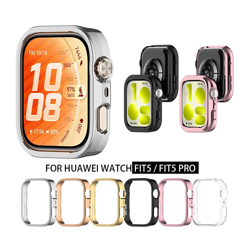 PC Case Cover For Huawei Watch Fit 5/Fit5 Pro Bumper Protective Shell Watch Accessories