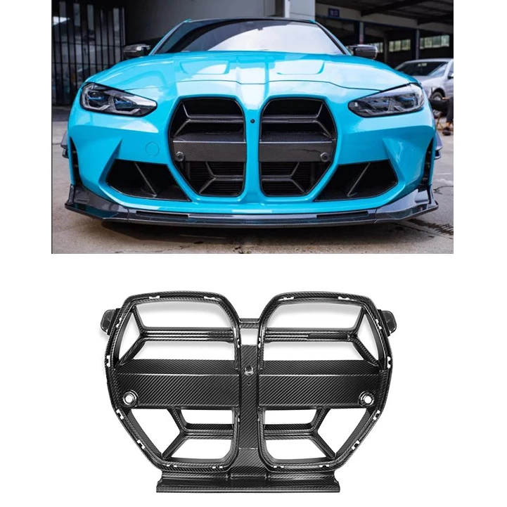 

100% Dry Carbon Fiber Front Grille CSL Style for BMWS G80 G82 G83 M3 M4 2021+Without ACC Bumper Grille