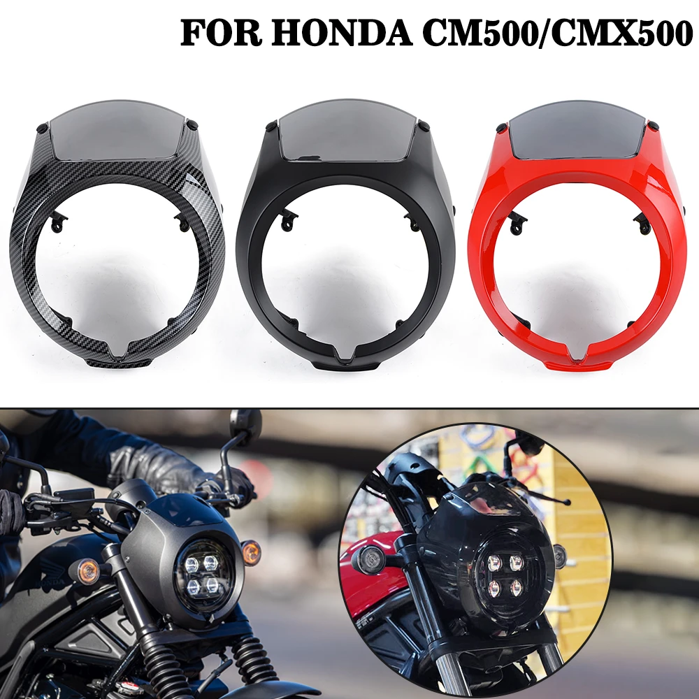 

CMX500 CMX300 обтекатель фар, передняя крышка, маска для Honda Rebel CMX 500 300 2017-2023, защита лобового стекла Cafe Racer
